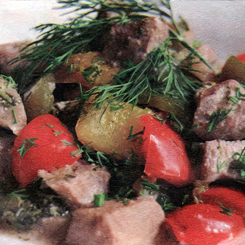 Соте из индейки с грибами