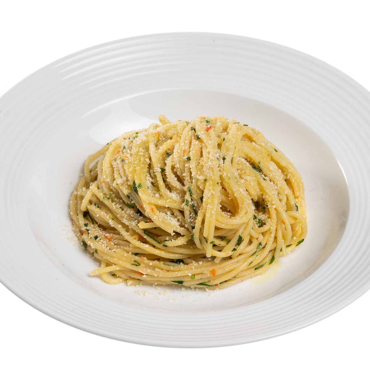 Спагетти с анчоусами и хлебными крошками