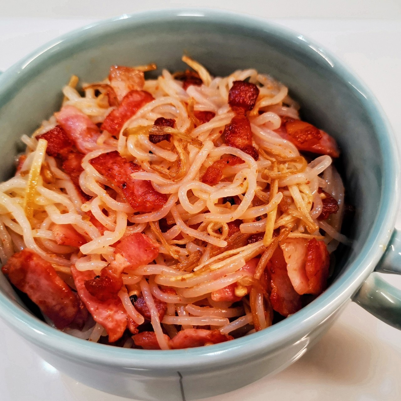 Спагетти с беконом