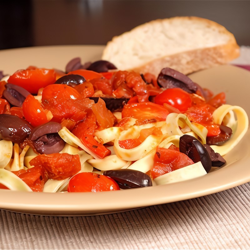 Спагетти с соусом путтанеска