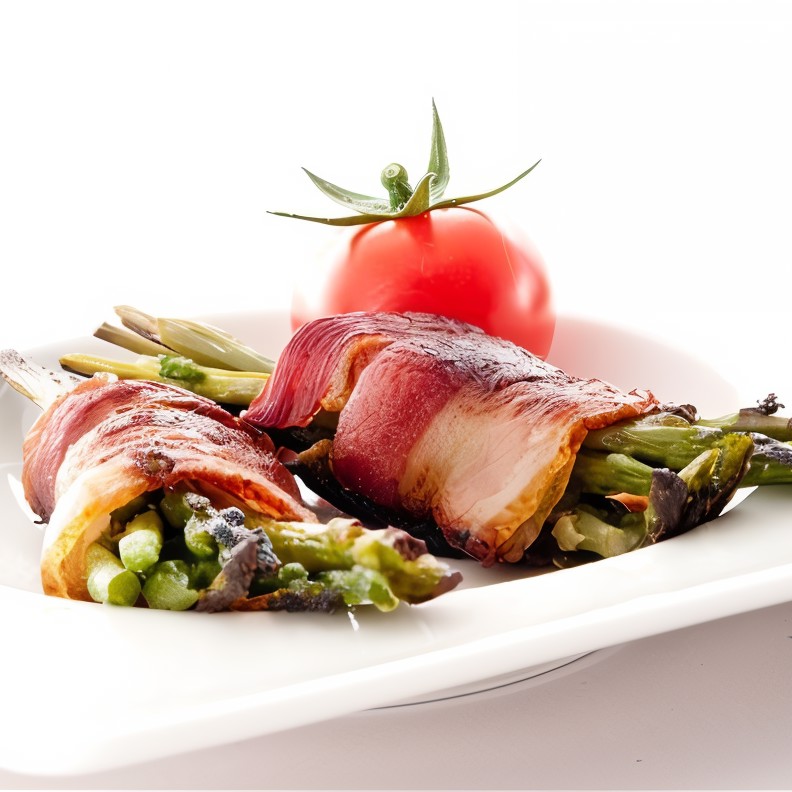 Спаржа с ветчиной