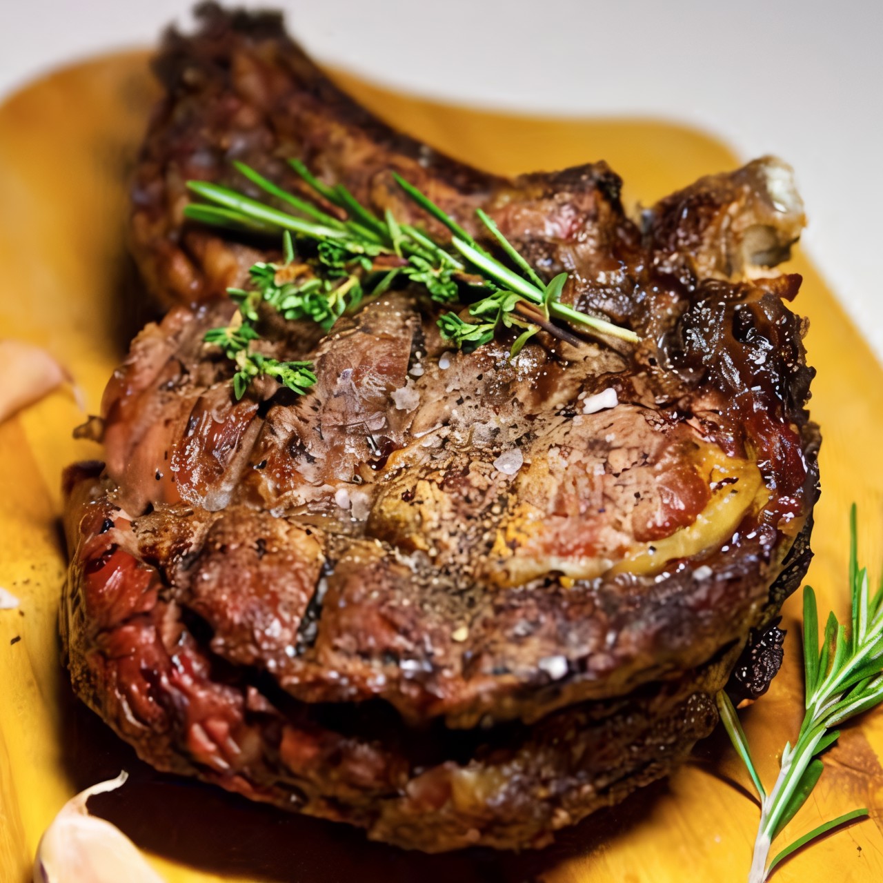 Стейк из баранины на гриле