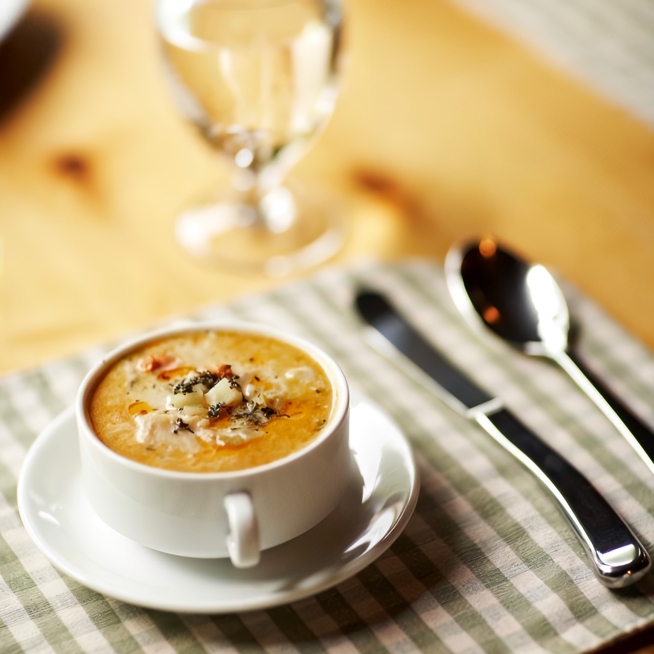 Суп из батата с чили и Грюйером