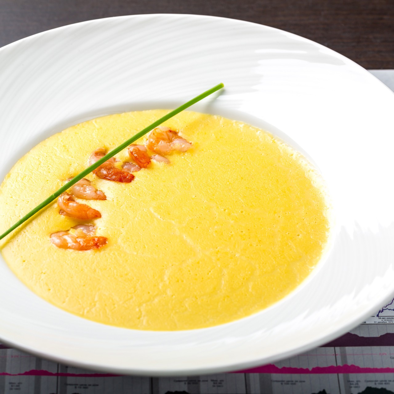 Суп-крем из кукурузы с креветками