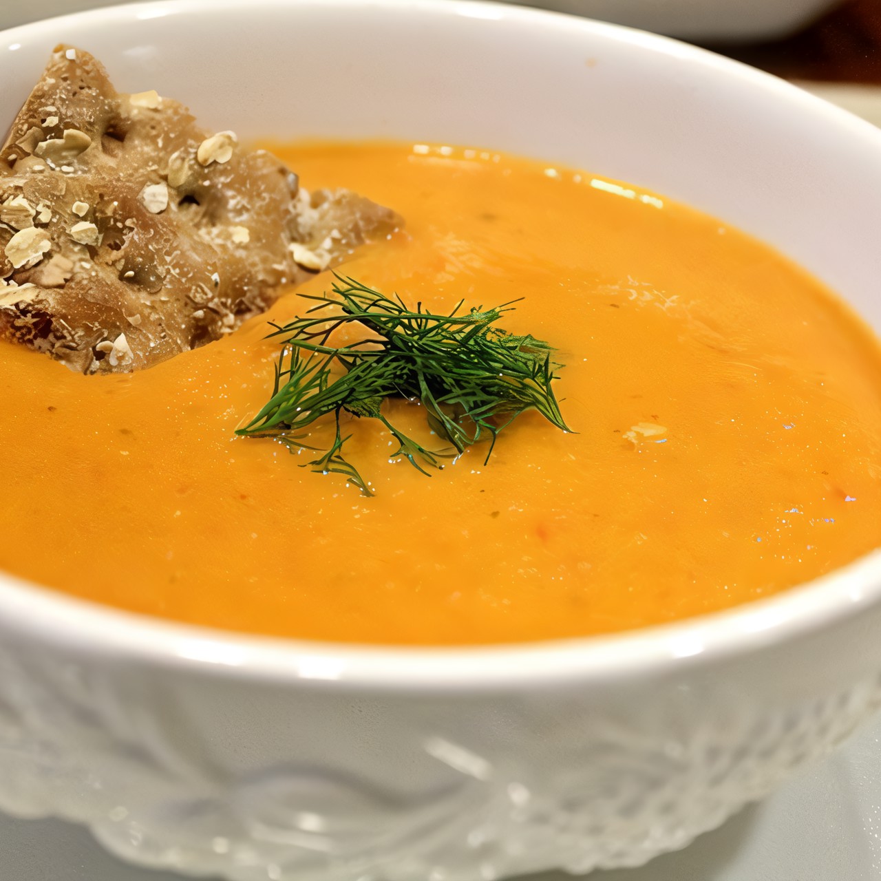 Суп-пюре из баклажанов со сливками