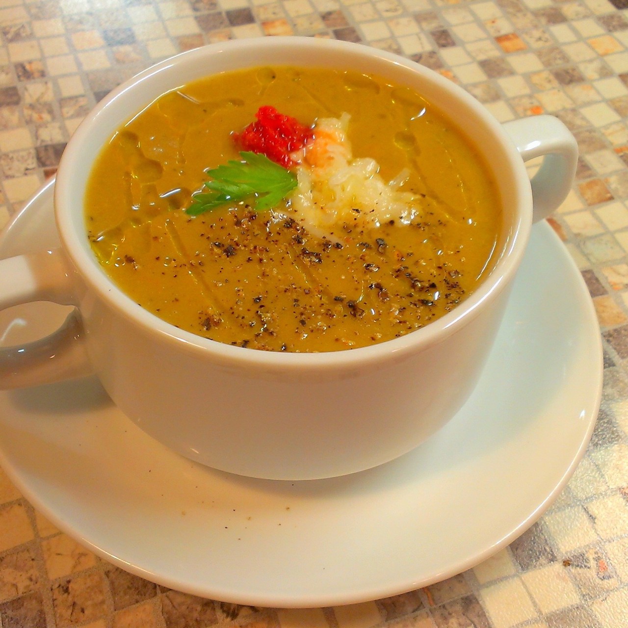 Суп-пюре из запеченных баклажанов