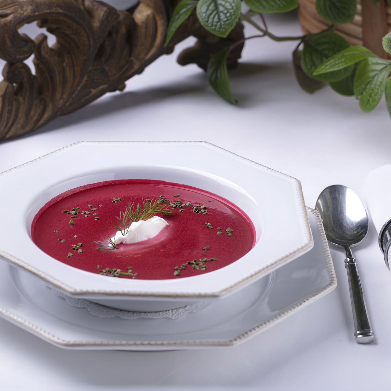 Суп-пюре из запеченной свеклы