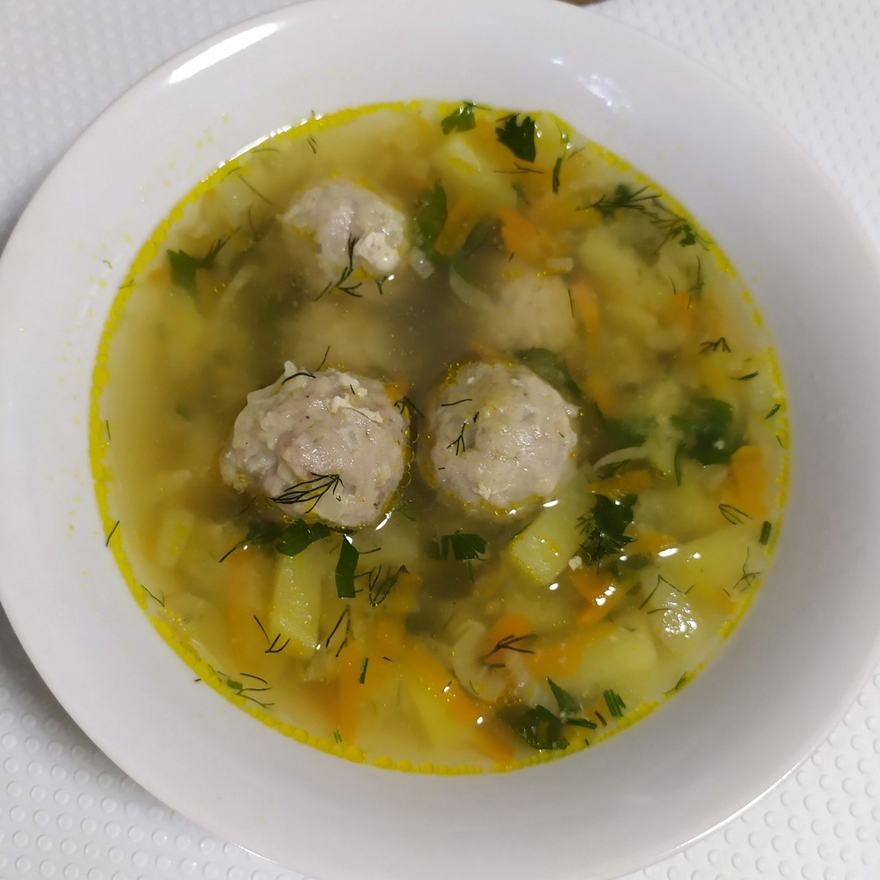 Суп с фрикадельками