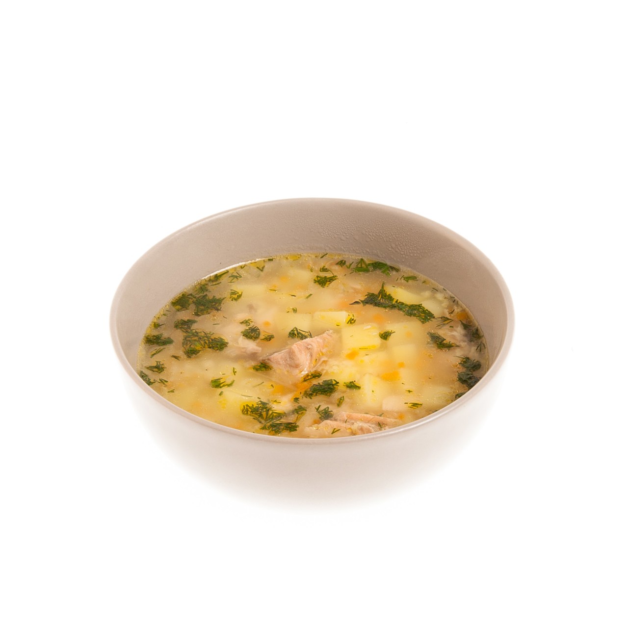 Рыбный суп из консервов горбуши