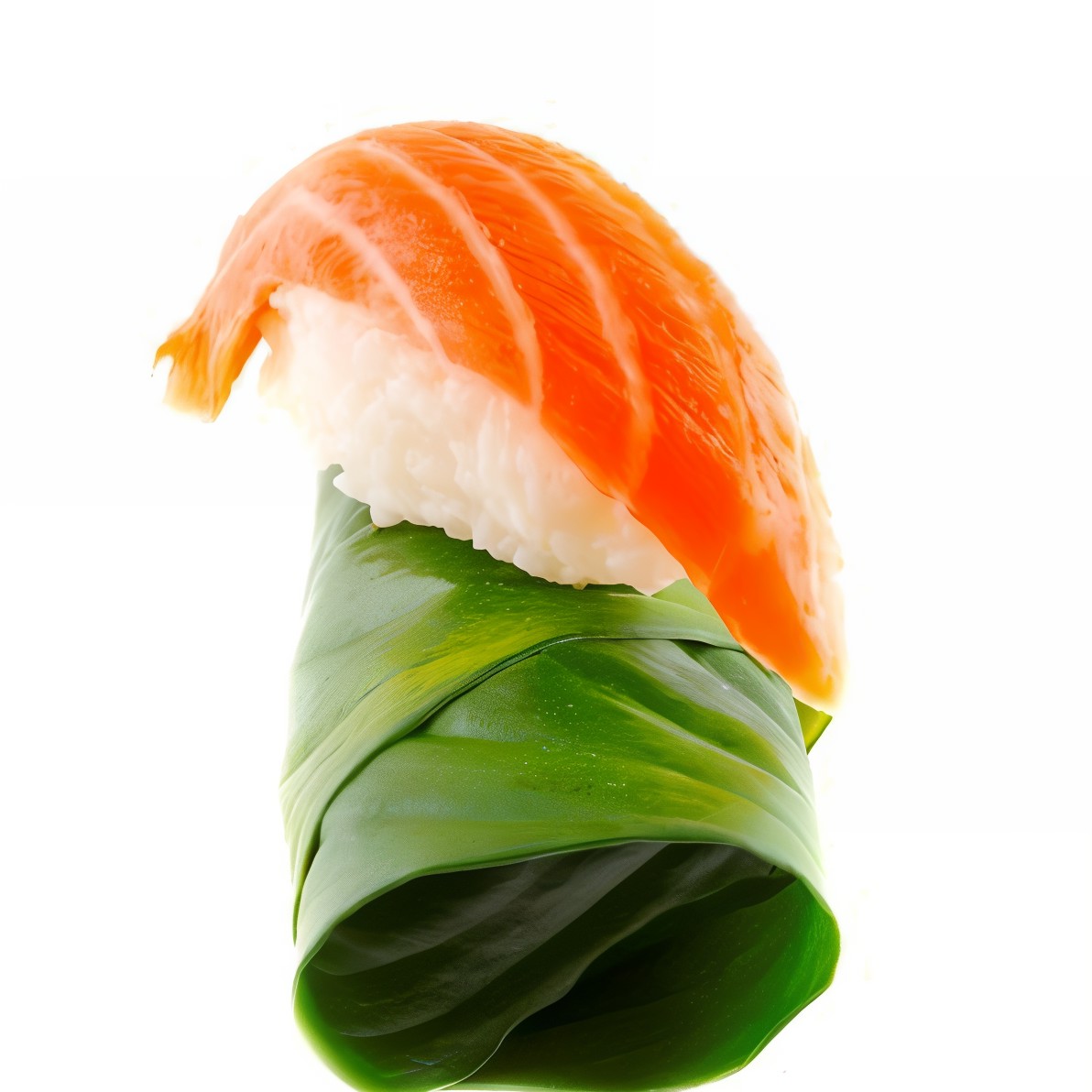 Суши из лосося в листьях свеклы