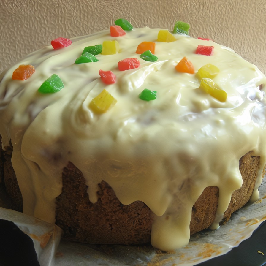 Свекольный торт с ананасами и сырной глазурью