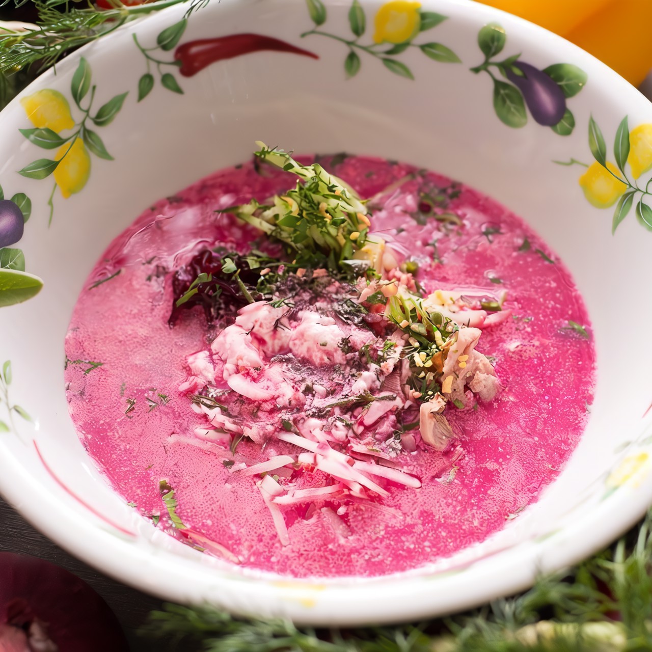 Свекольник со сливочным хреном