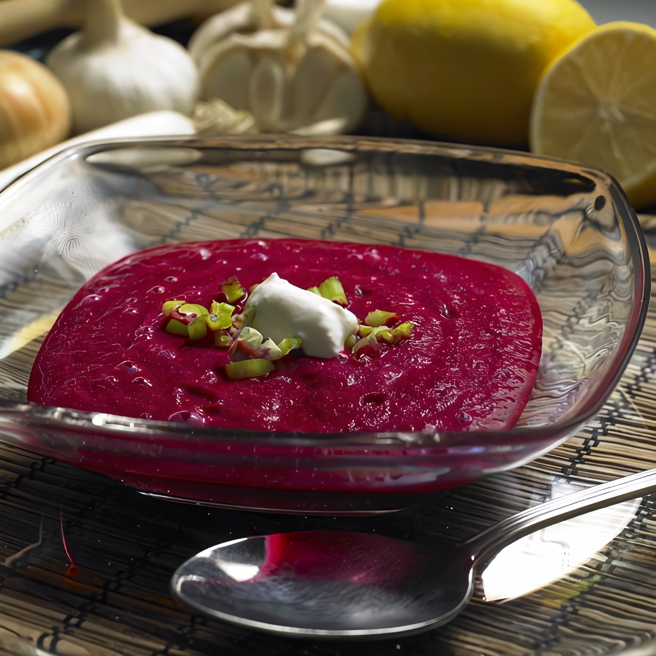 Свекольный суп с апельсином и мятой