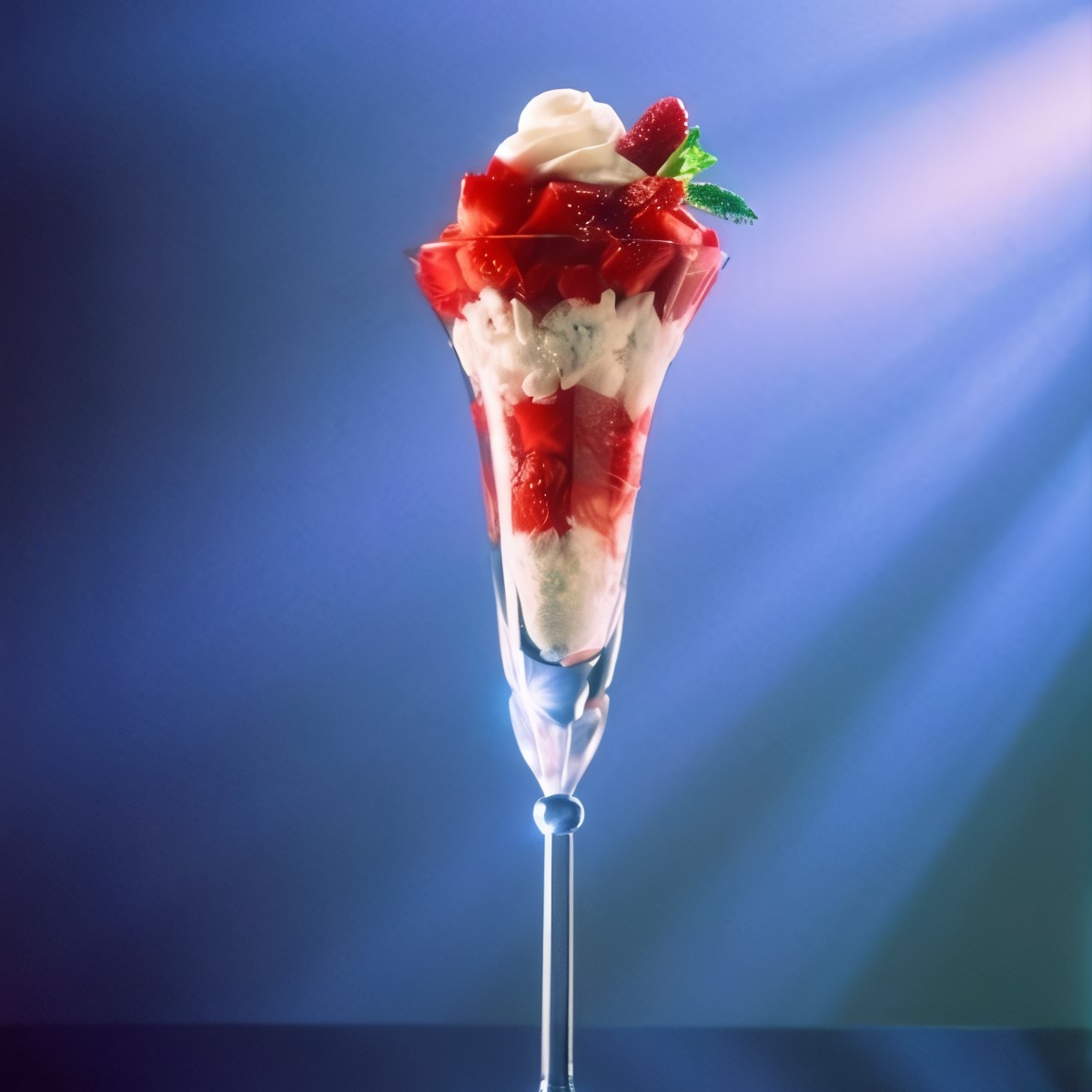 Свежие ягоды с йогуртовым кремом и грецкими орехами