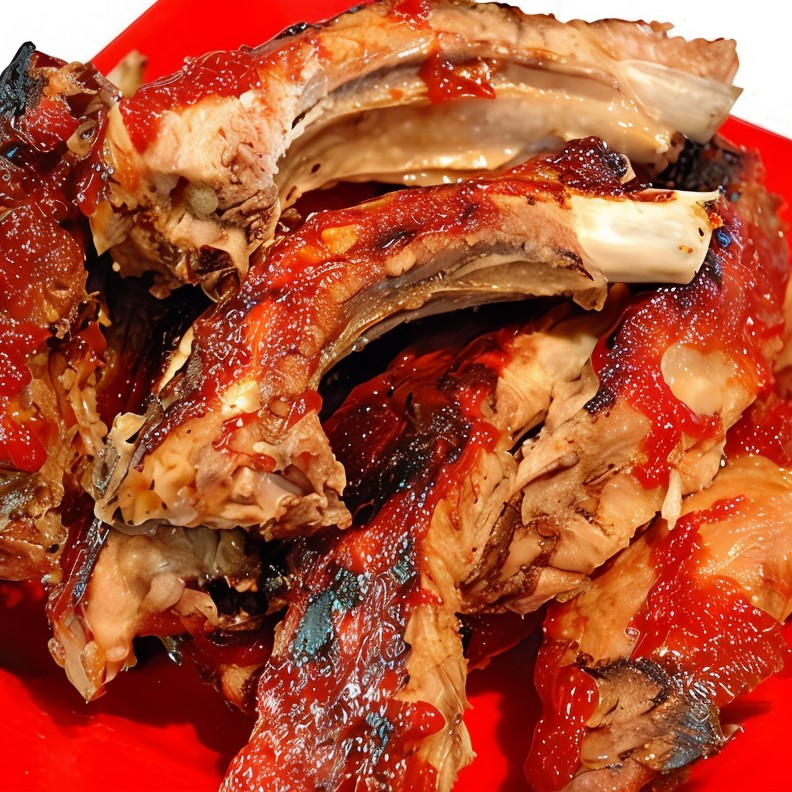 Свиные ребра на гриле в цитрусовом соусе