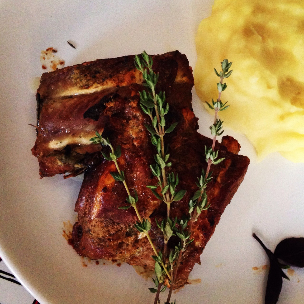 Свиные ребрышки в меду и горчице