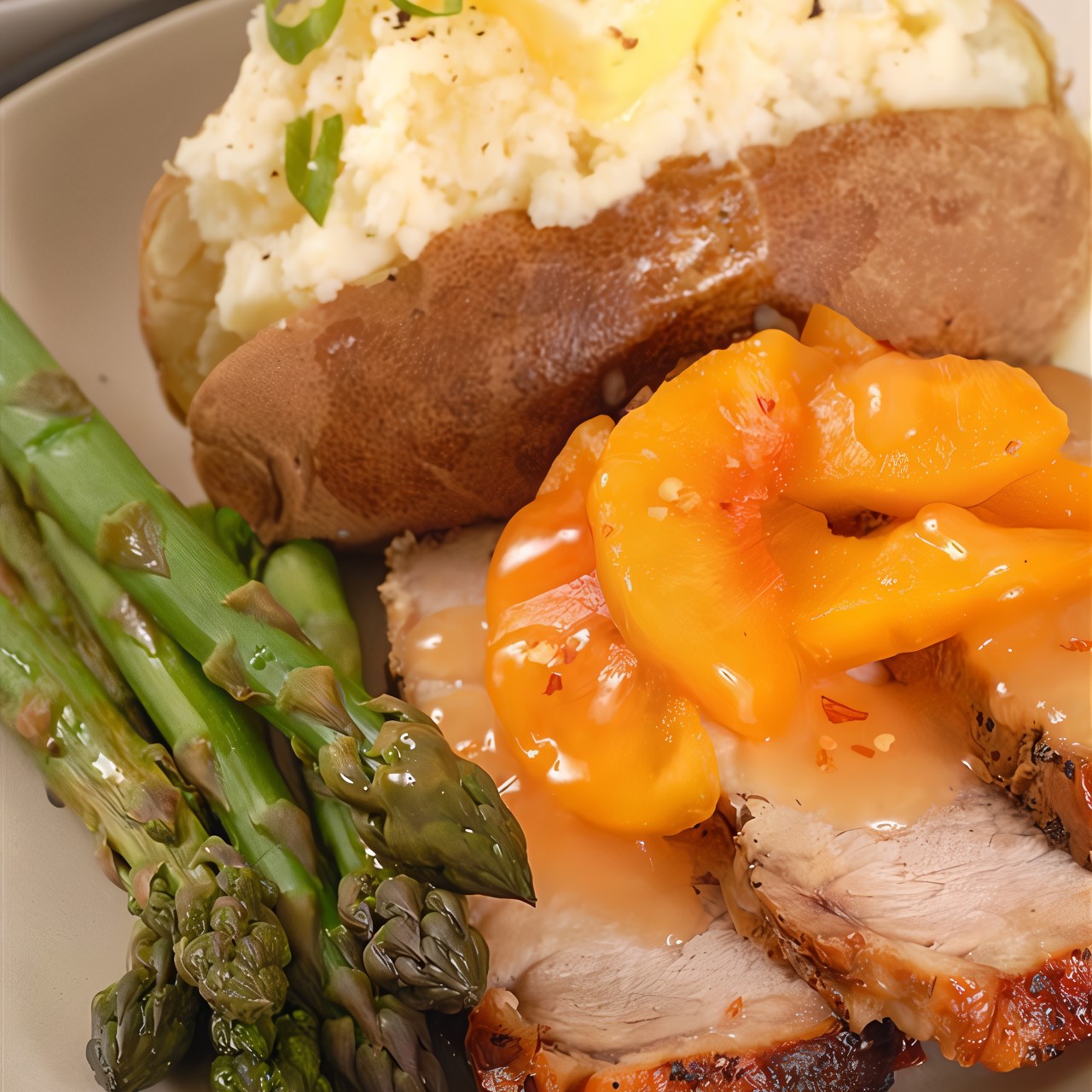 Свинина с персиками