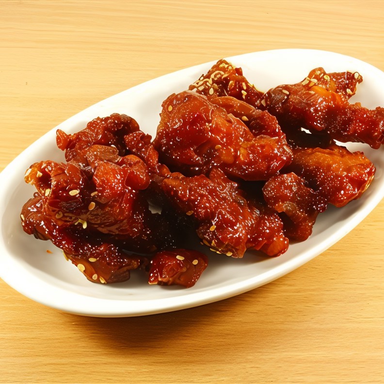 Свинина в кисло-сладком соусе с овощами