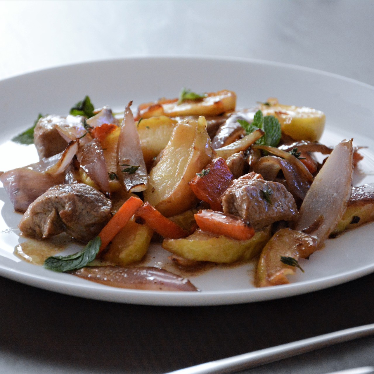 Свинина в соевом соусе с овощами