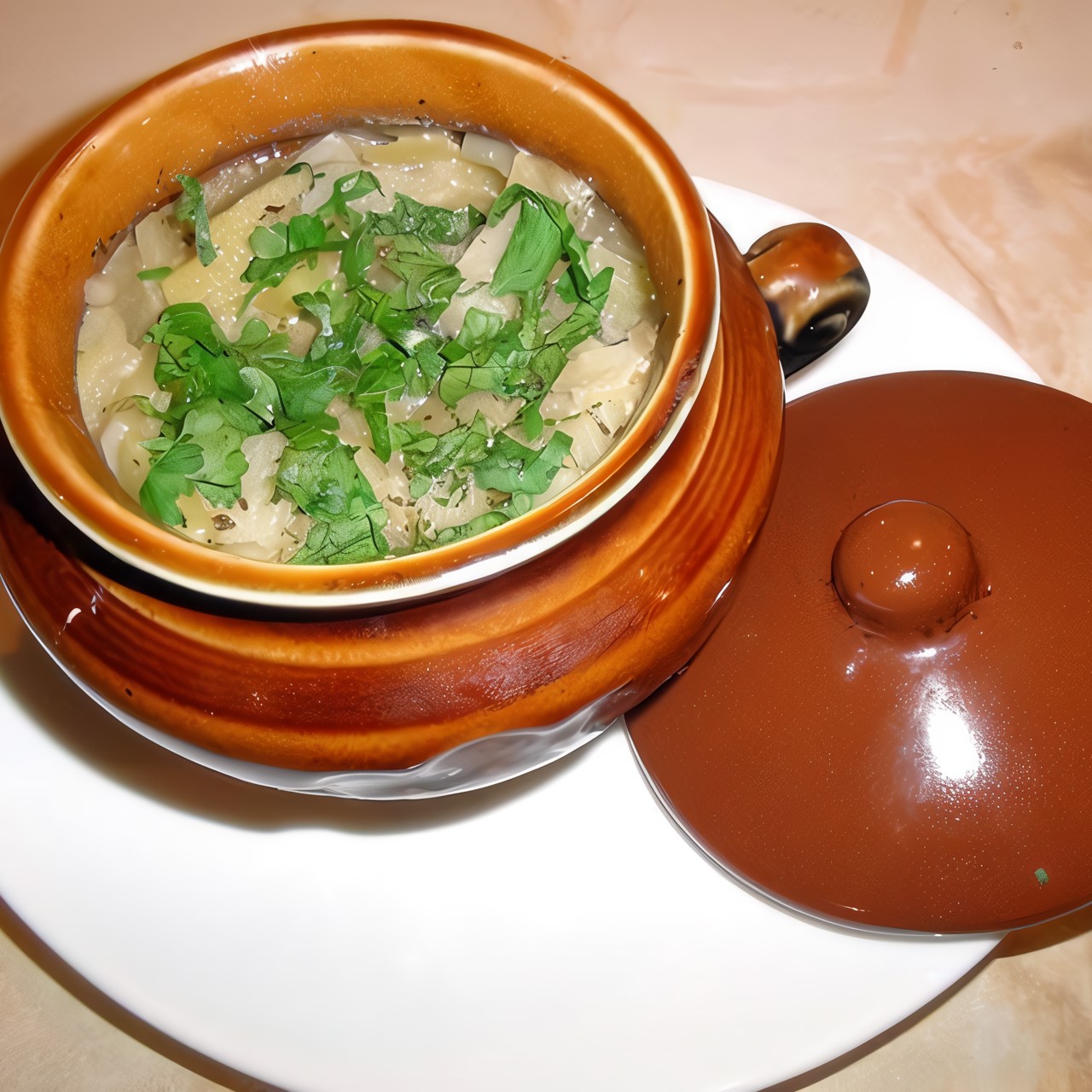 Свиные ребра в горшочке