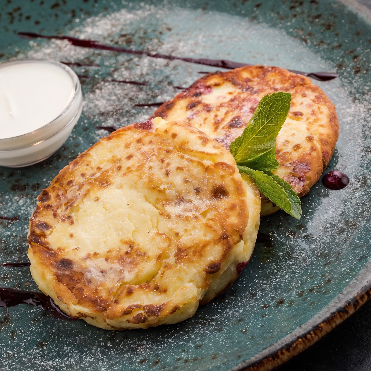 Сырники из рикотты с ягодами