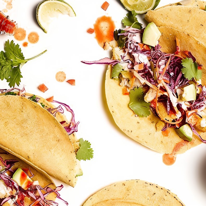 Тако с хрустящими рыбными палочками