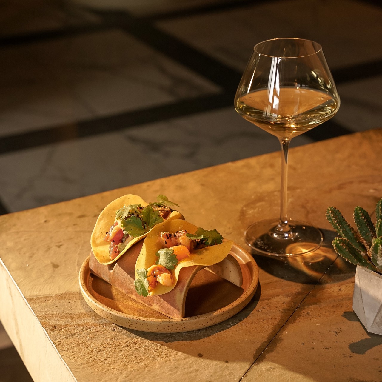 Тако с креветкой