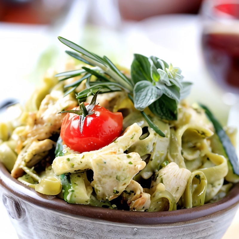 Тальятелле с цукини и пармезаном