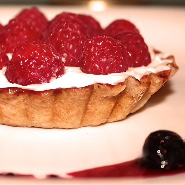 Тарт с малиной