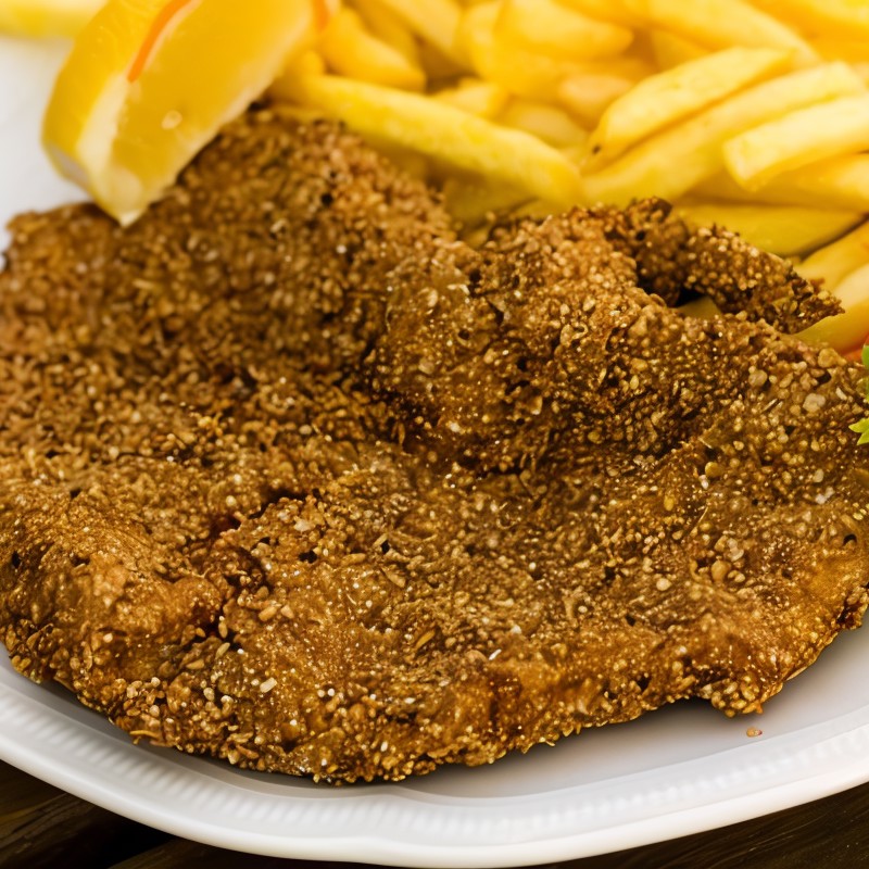 Телячьи отбивные под корочкой из базилика и пармезана