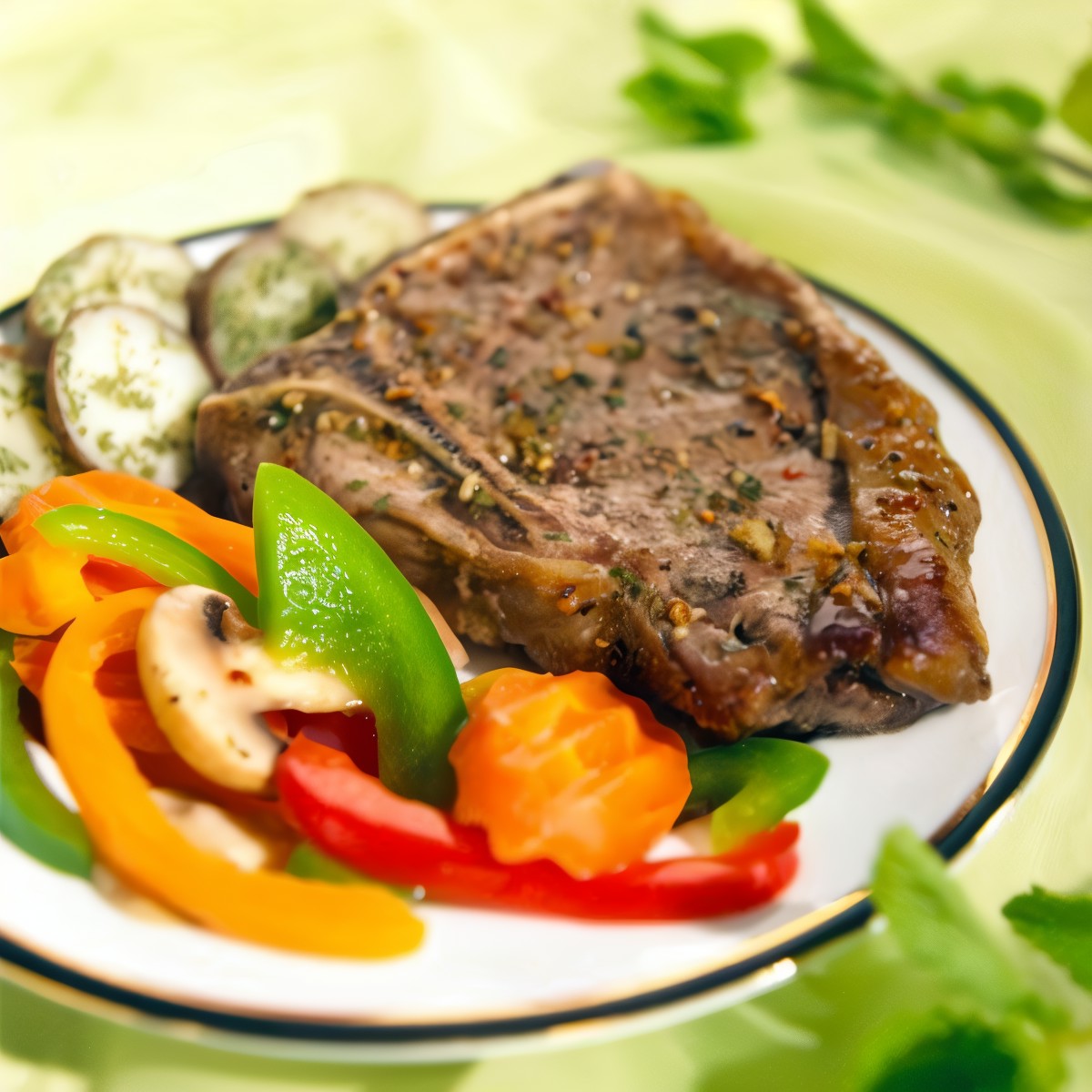 Телятина с соусом из белого вина и петрушки