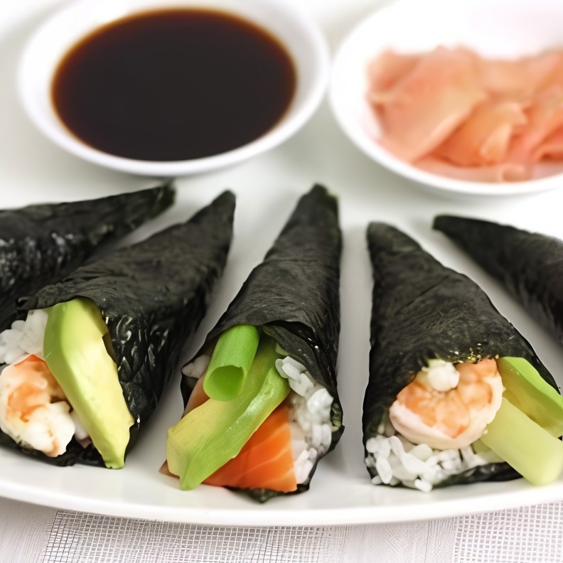 Темаки с икрой летучей рыбы