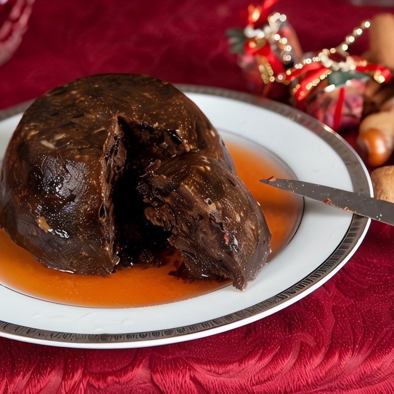 Темный рождественский индийский пудинг