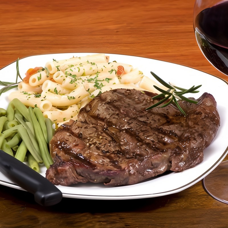 Тибон стейки с ароматном маринаде из кинзы и чеснока