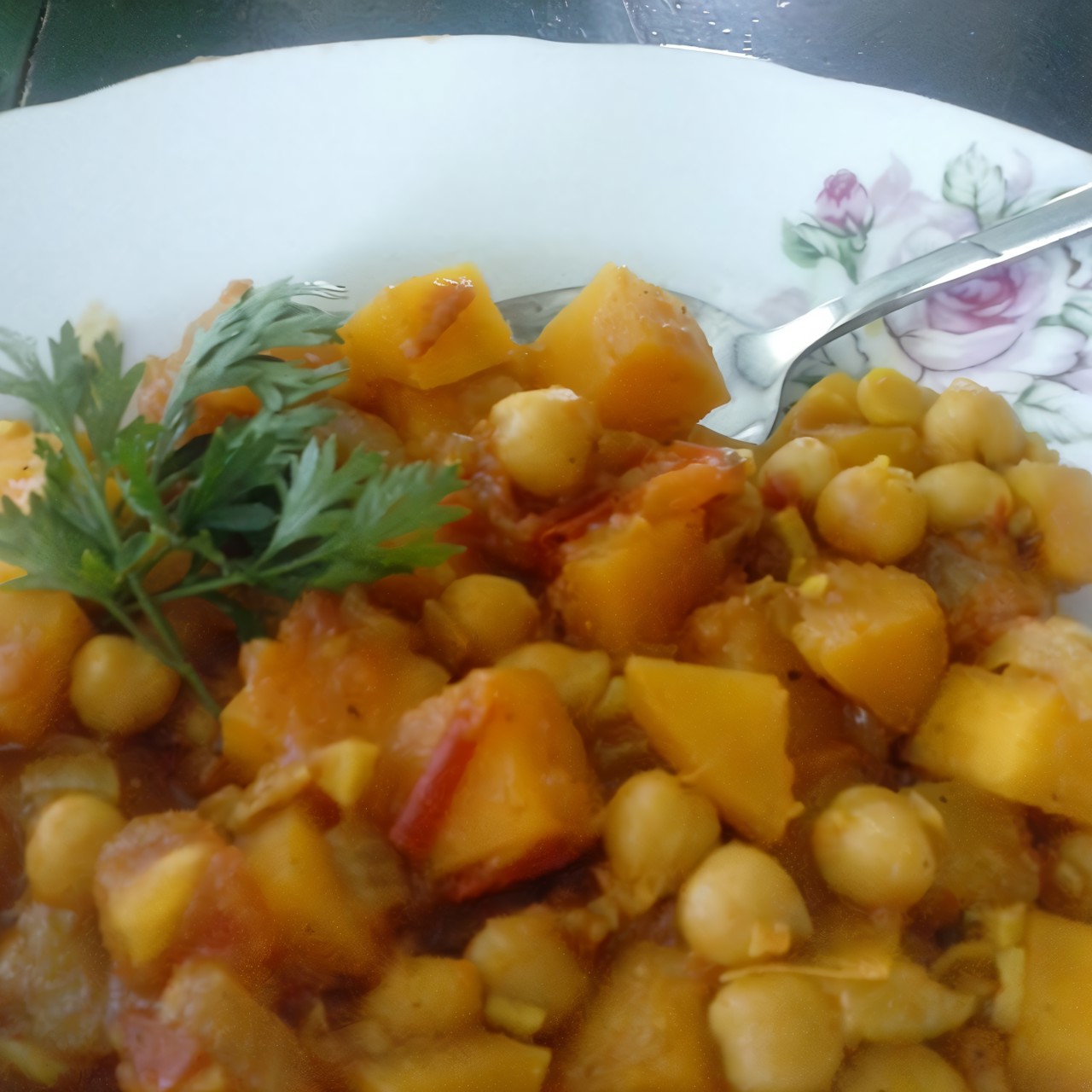 Тыква с нутом