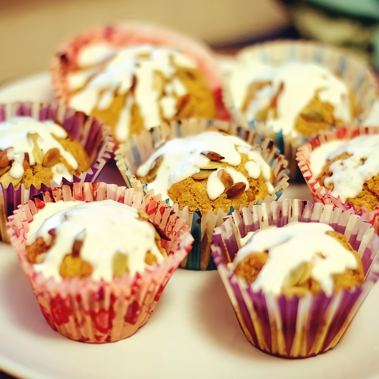 Тыквенные маффины с йогуртовым кремом