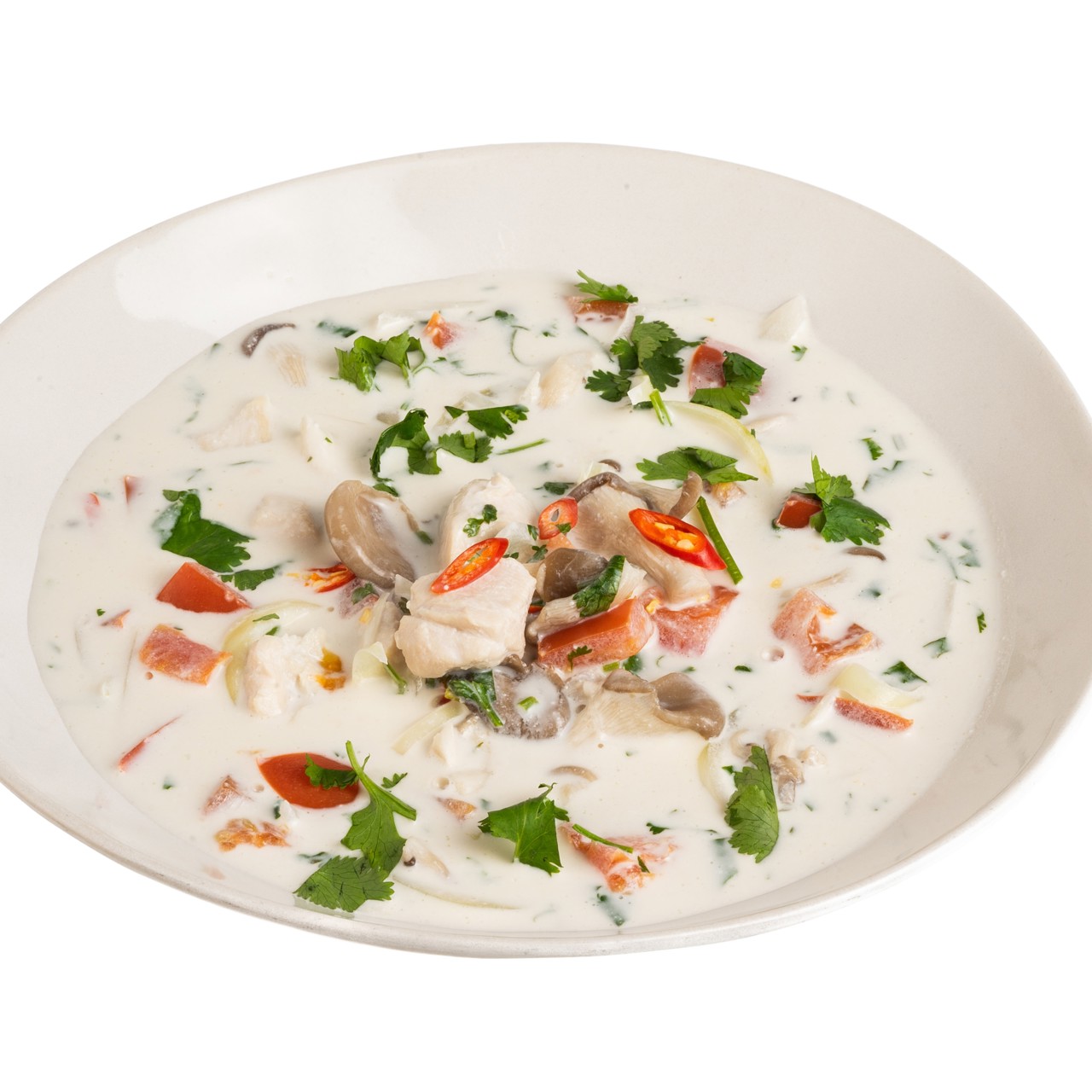 Тайский куриный суп том кха гай