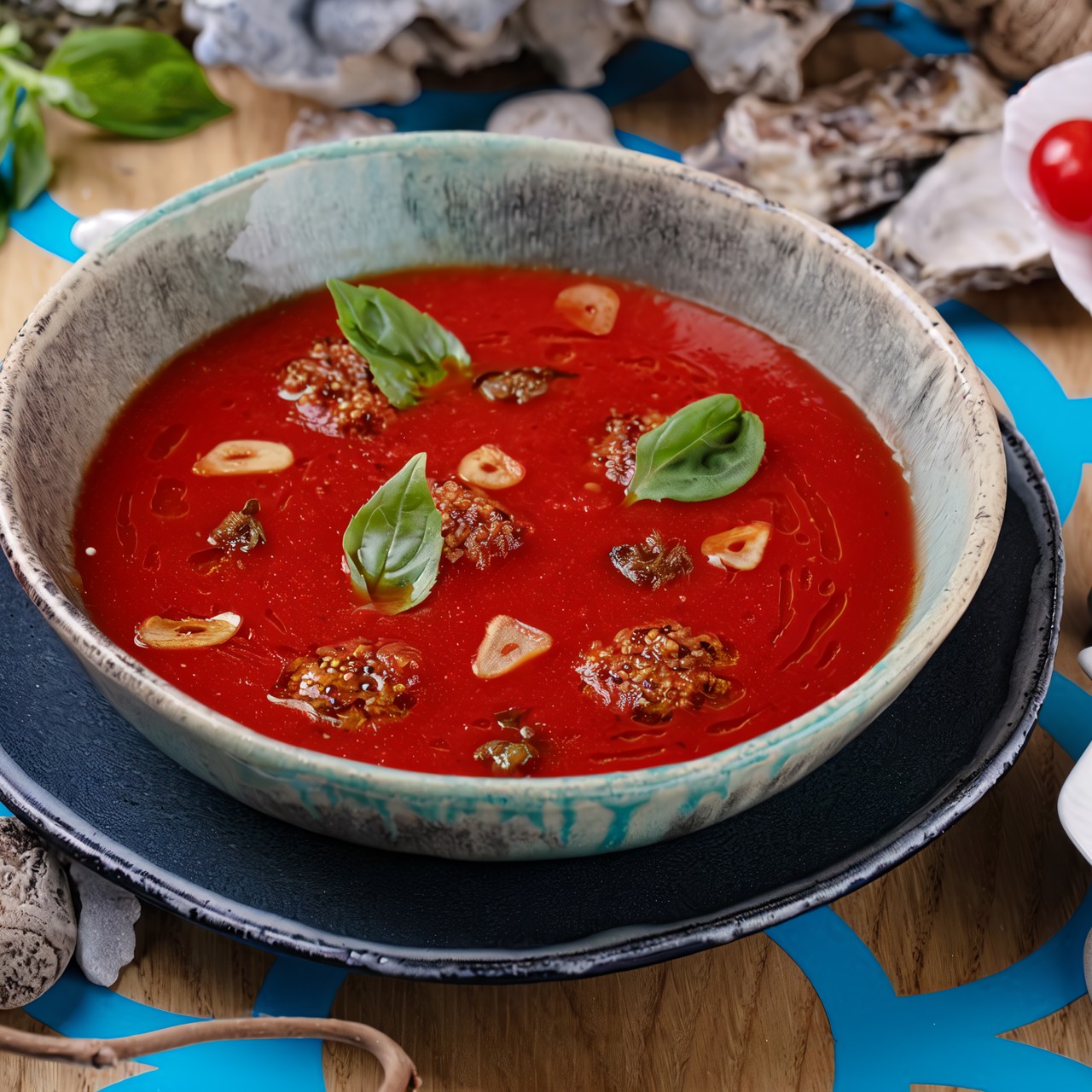 Томатный суп с аранчини