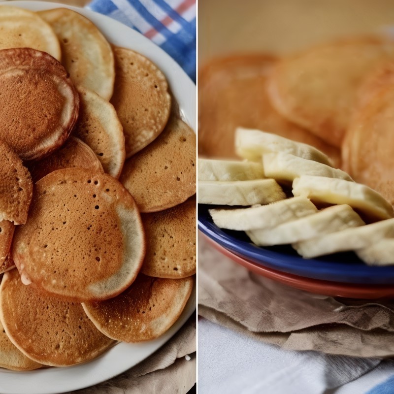 Тонкие банановые панкейки с корицей без масла