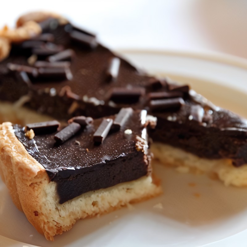 Торт из миндального теста с шоколадным ганашем