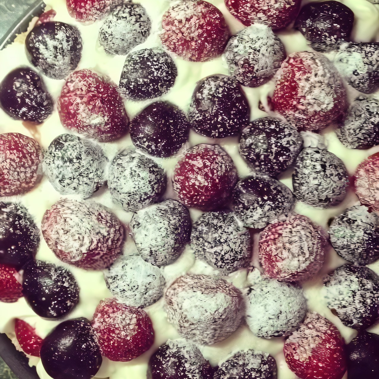 Торт из печенья с маскарпоне и ягодами