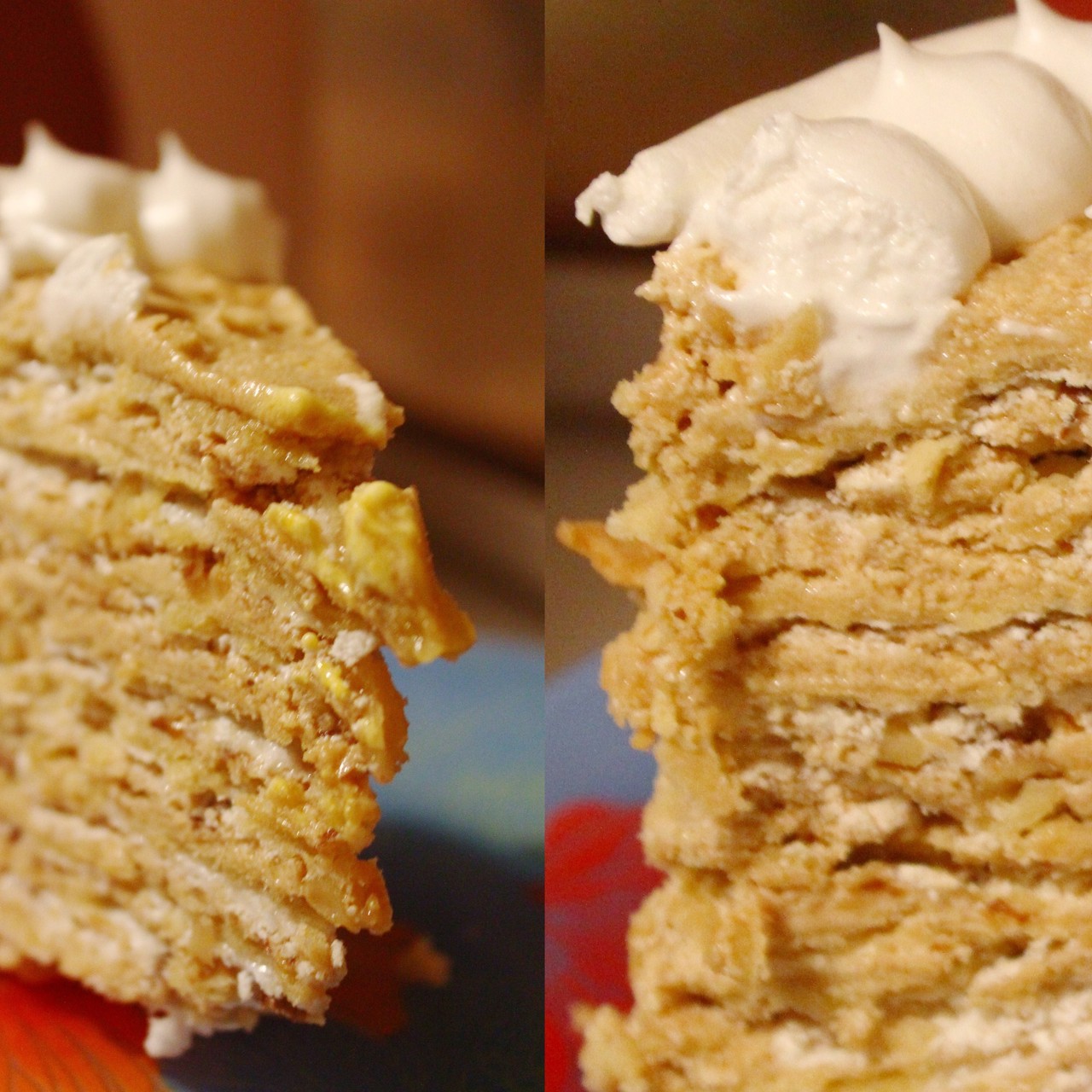 Торт с безе и орехами