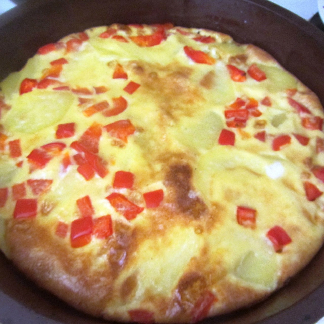 Тортилья с картофелем и сладкими перцами