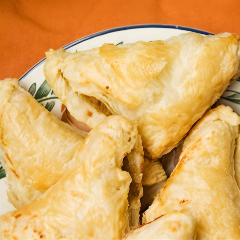 Треугольные пирожки из шпината и сыра