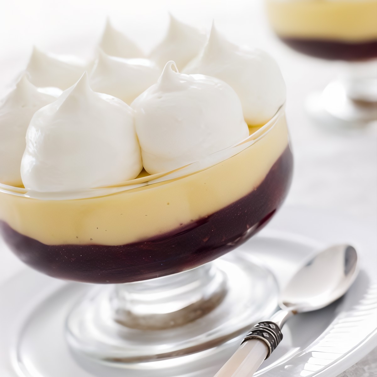 Трифл с глинтвейном и сливочным кремом