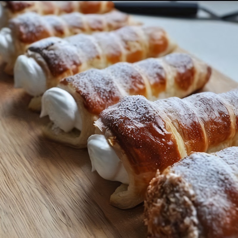 Трубочки с белковым кремом