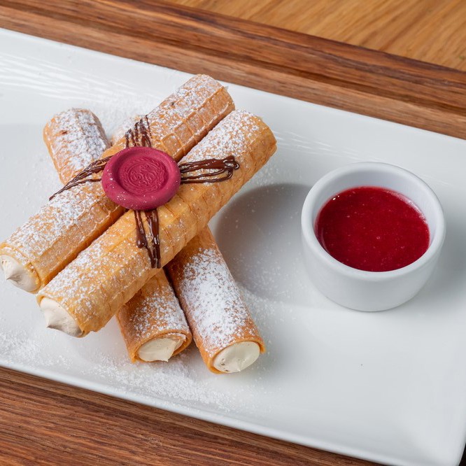 Трубочки с кремом из сгущенки