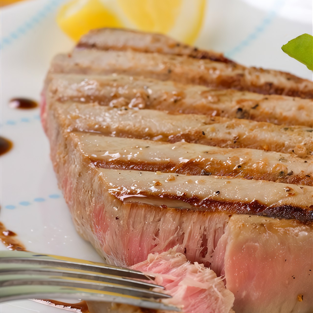 Тунец на гриле с тапенадом