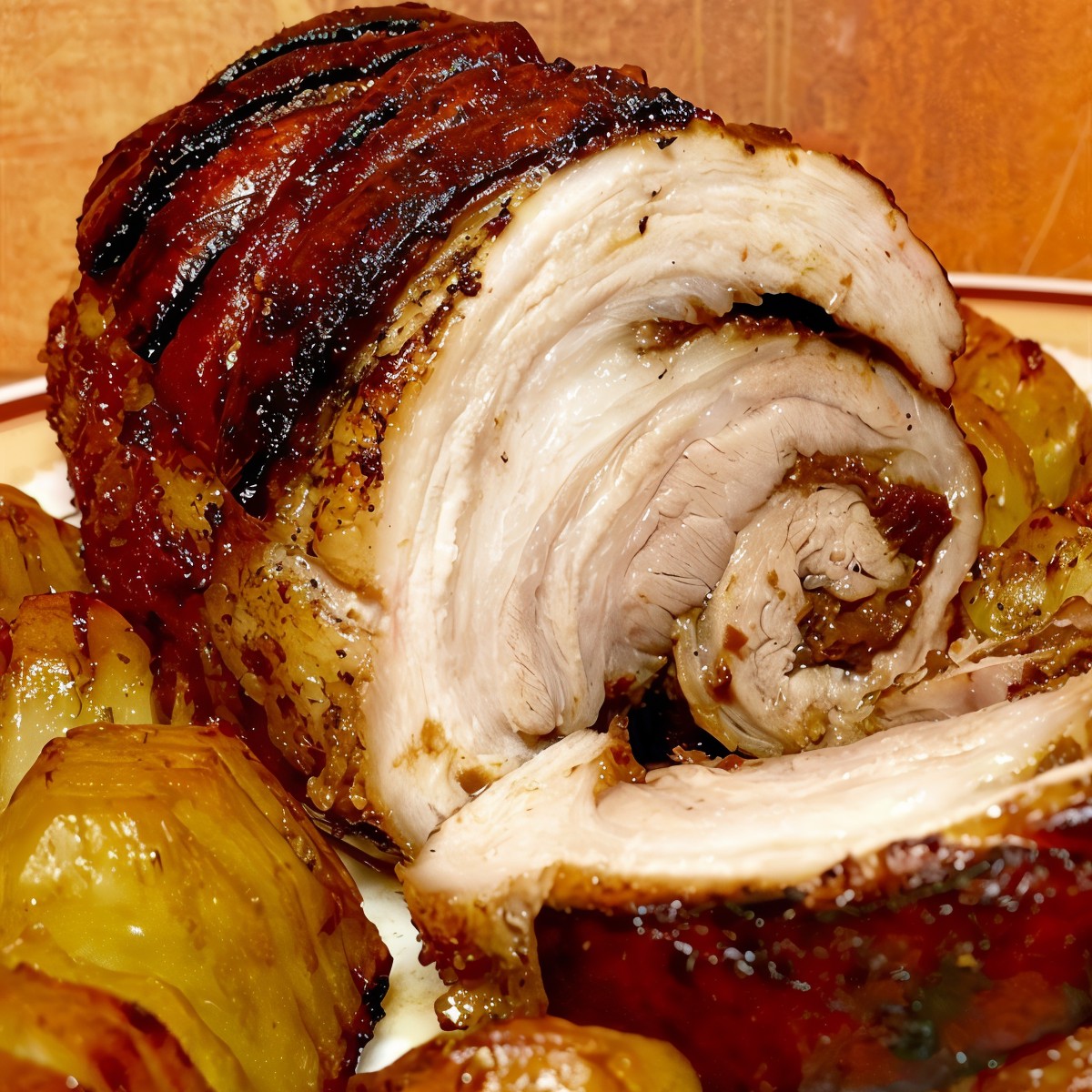 Тушеная баранина с грибами и розмарином