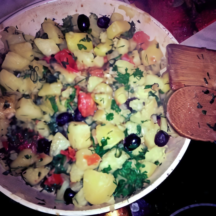 Тушеная картошка по-гречески